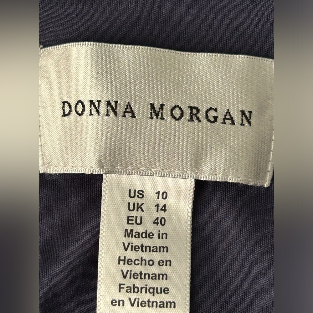 Donna Morgan Navy and White Floral Maxi Dress - Picture 9 of 9